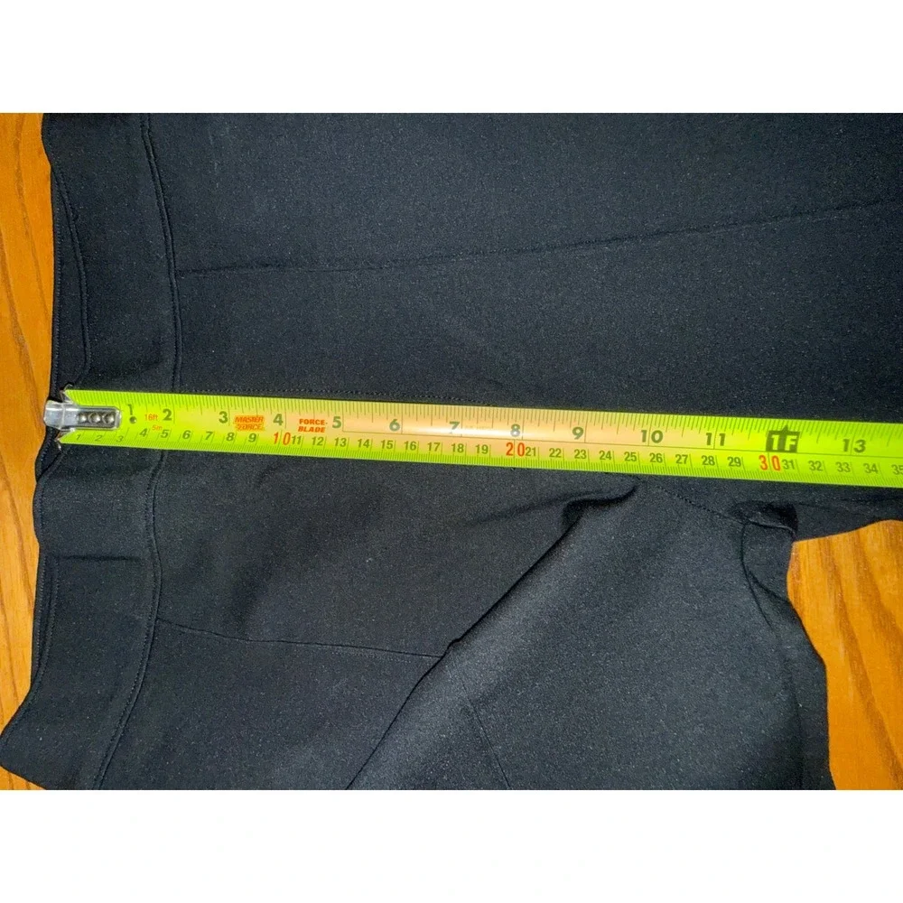 Spanx The Perfect Pant Slim Straight Flare Black Ponte Knit Trousers 20252T S - Picture 9 of 10